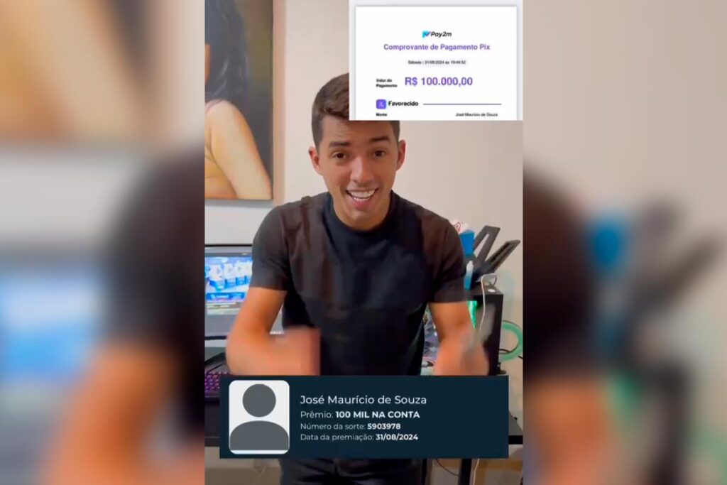 José Maurício de Souza Ganha 100 Mil Reais na Conta!