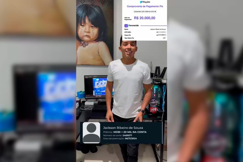 Jackson Ribeiro de Souza levou pra casa um Mob + 30Mil na conta