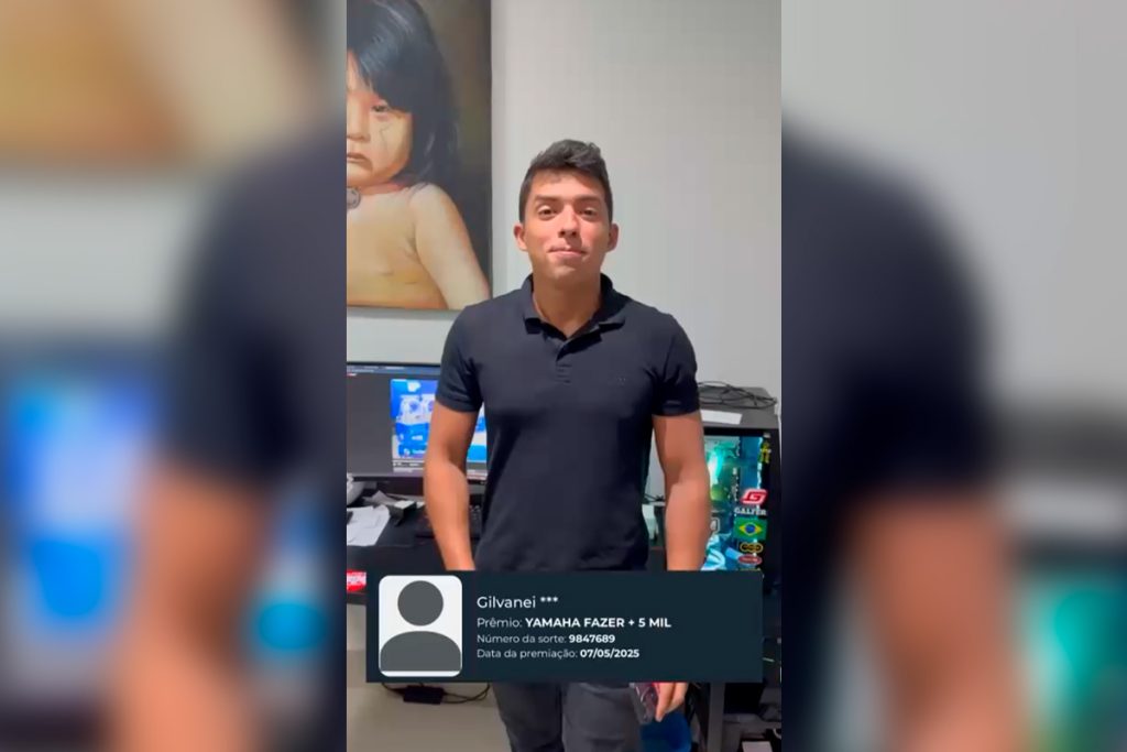 Gilvanei Rocha Santos levou pra casa uma FAZER + 5 Mil